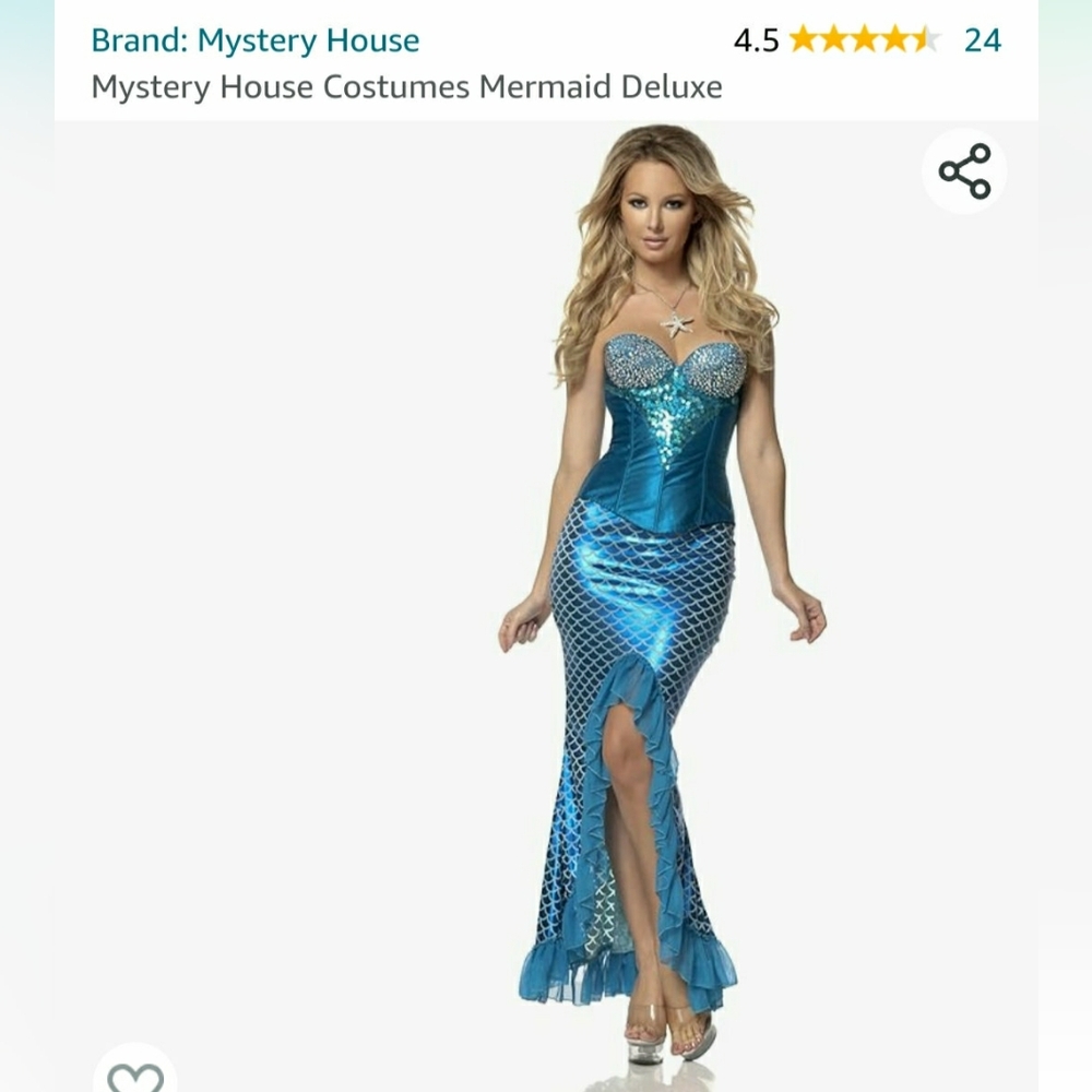 New with tags Mystery House Deluxe Mermaid Costume Size Small